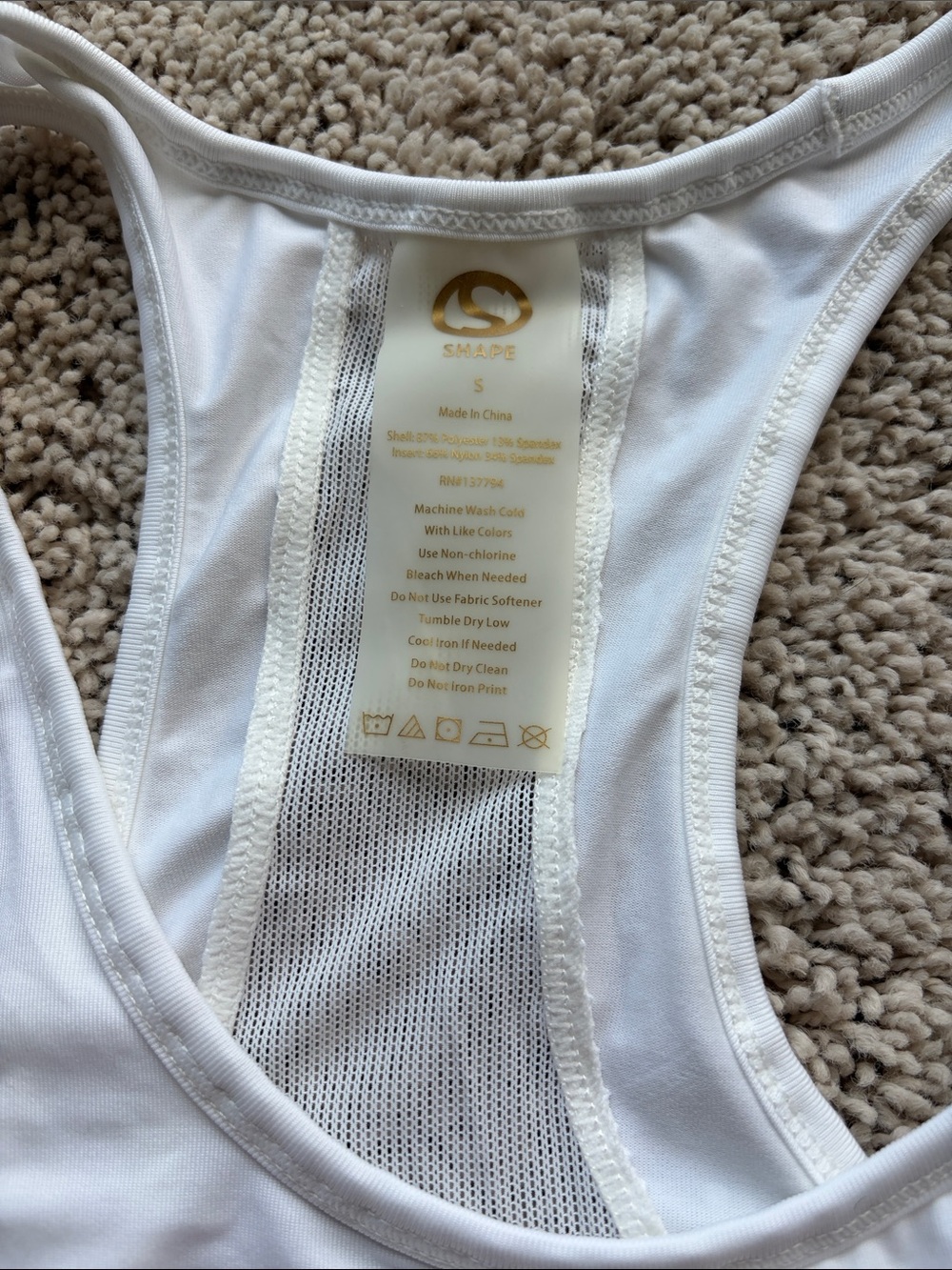 Women's White Racerback Performance Tank - Picture 2 of 4